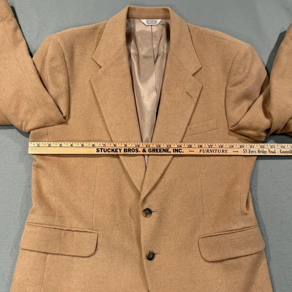 Vintage‎ Hunt Valley Blazer Mens 42 Beige Camel Hair Sport Coat Jacket